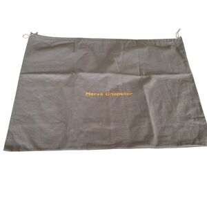 Herve Chapelier Grey Cotton Drawstring Dust Bag Large Handbag Storage Cover